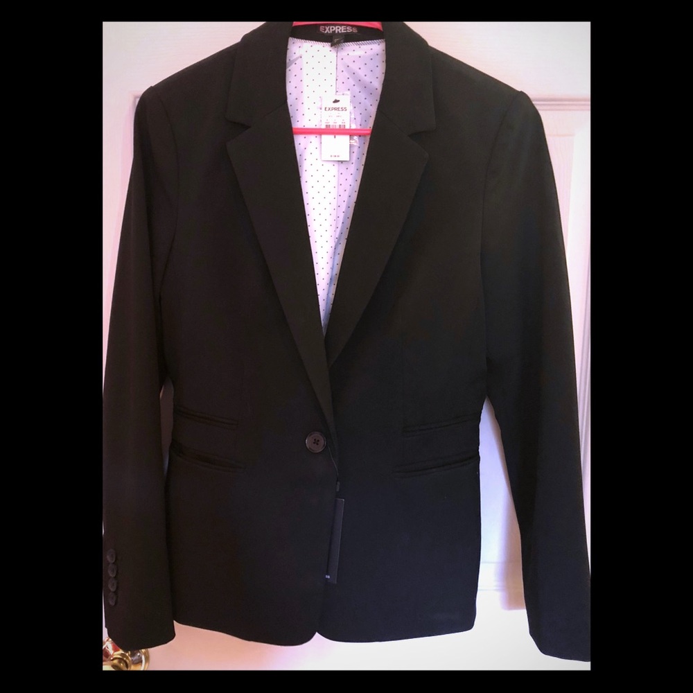 Express Single button black blazer